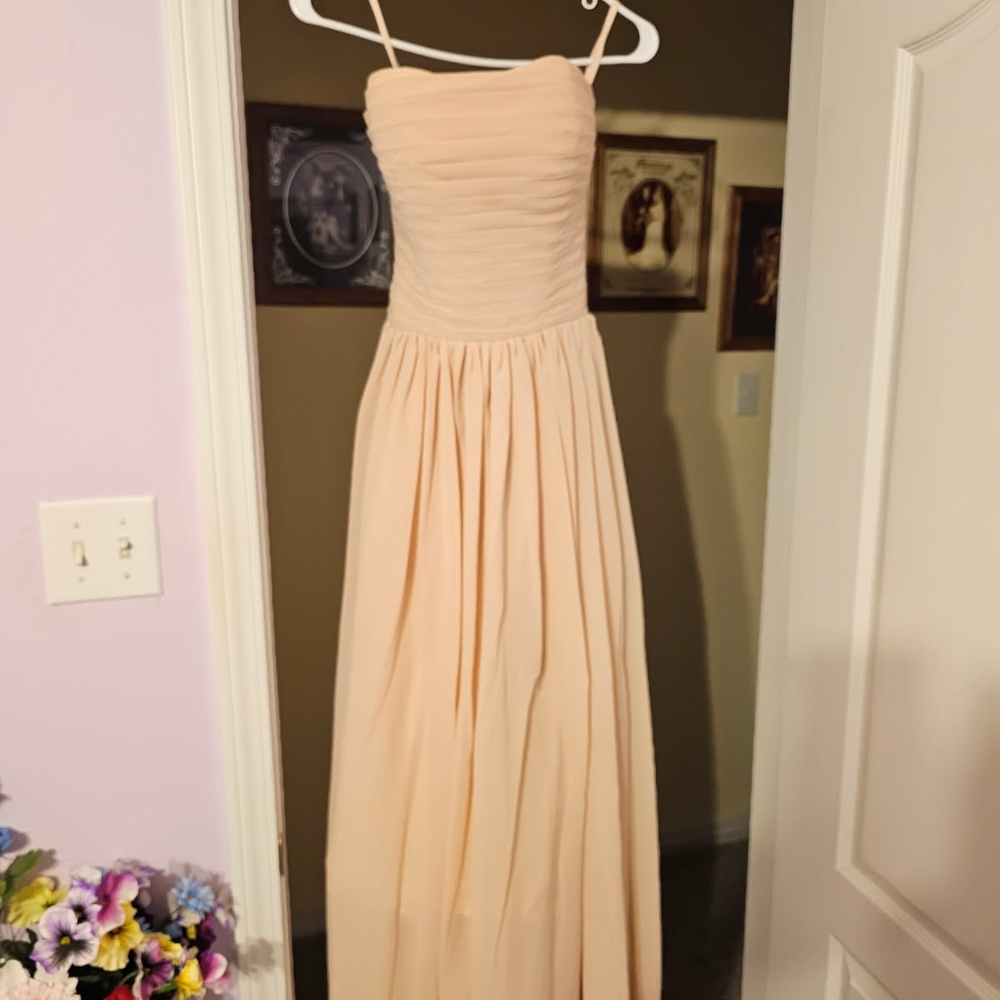 Elegant Cream Strapless Dress